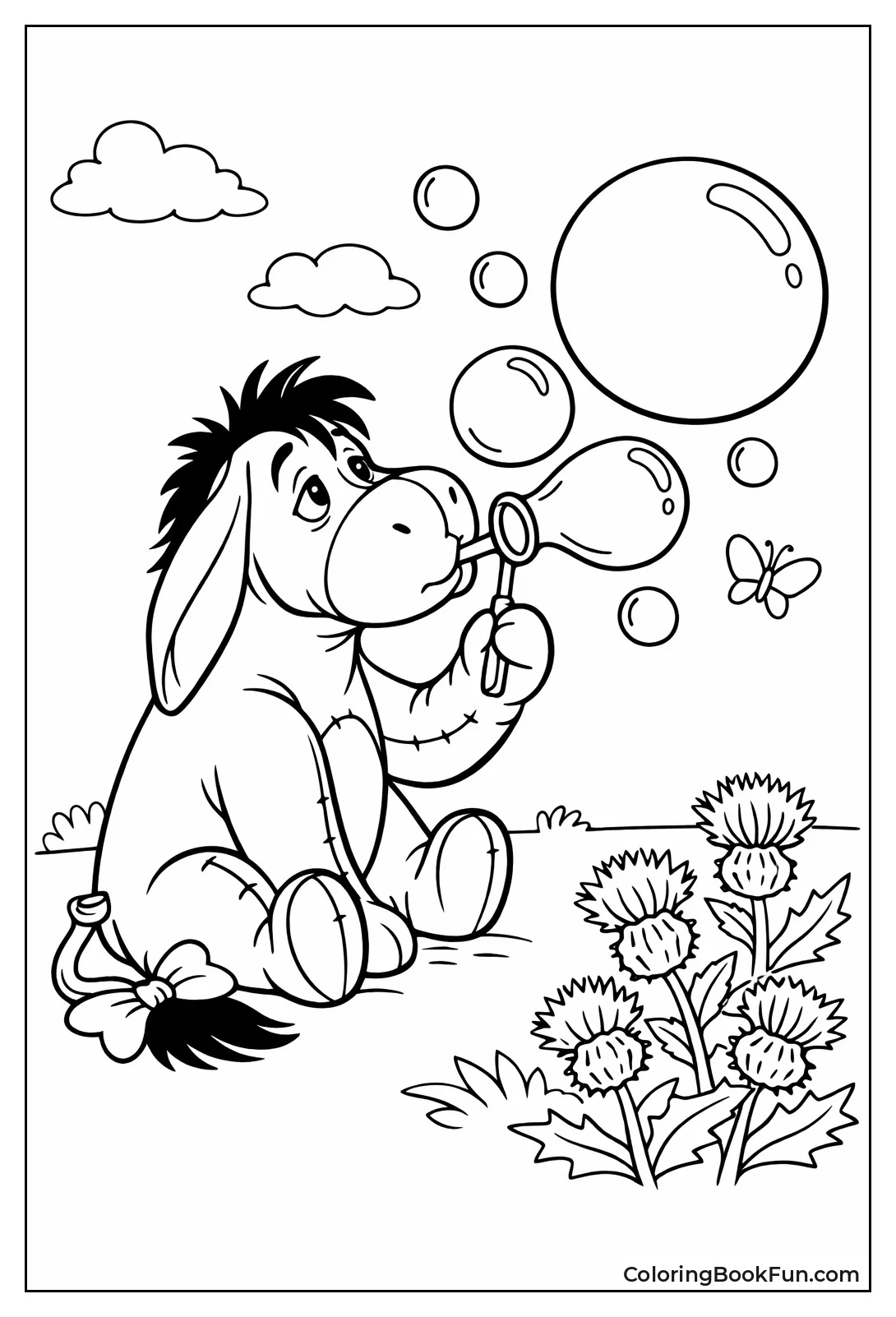 Eeyore Blows Big Bubbles