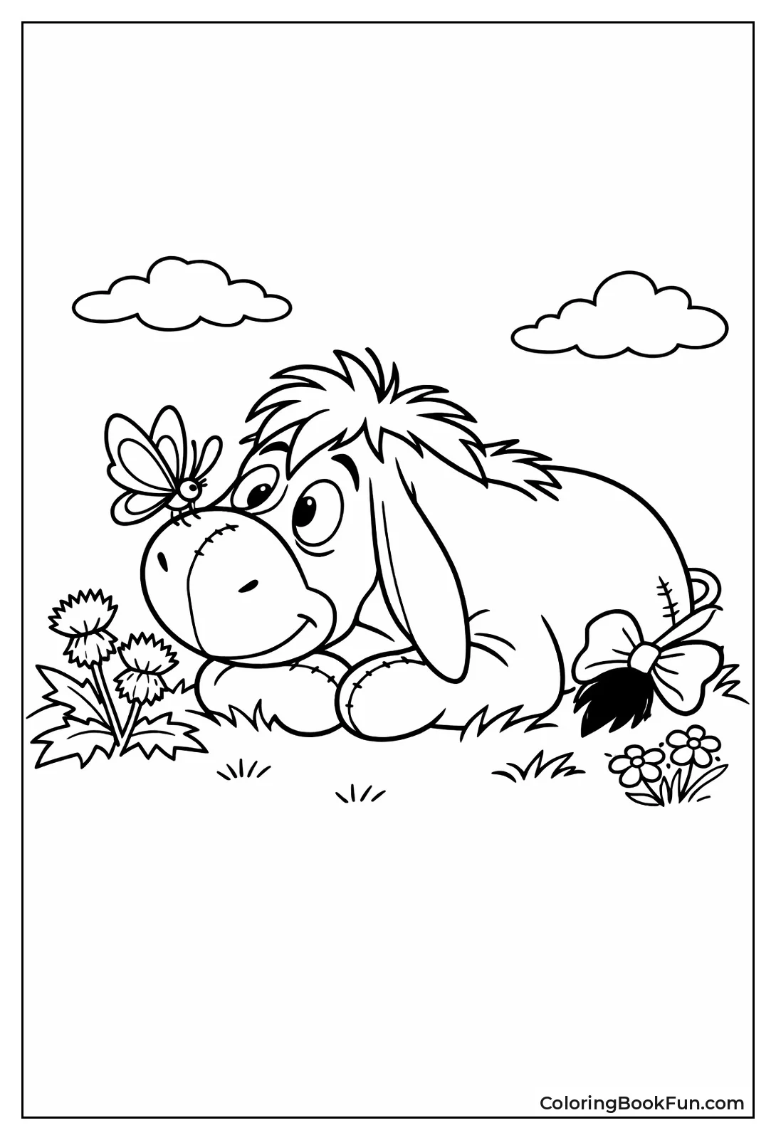 Butterfly Lands on Eeyore's Nose
