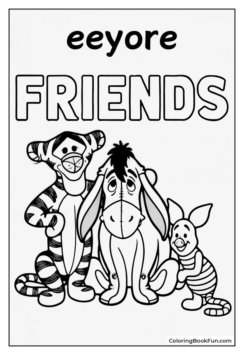 Friends Hug Eeyore Together