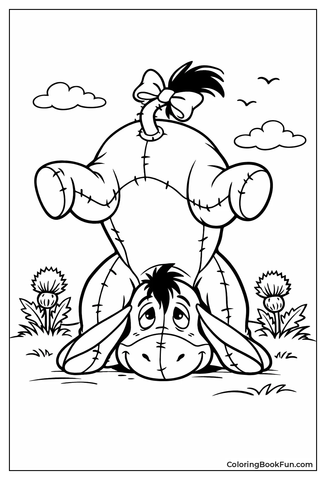 Eeyore Tries Silly Headstand