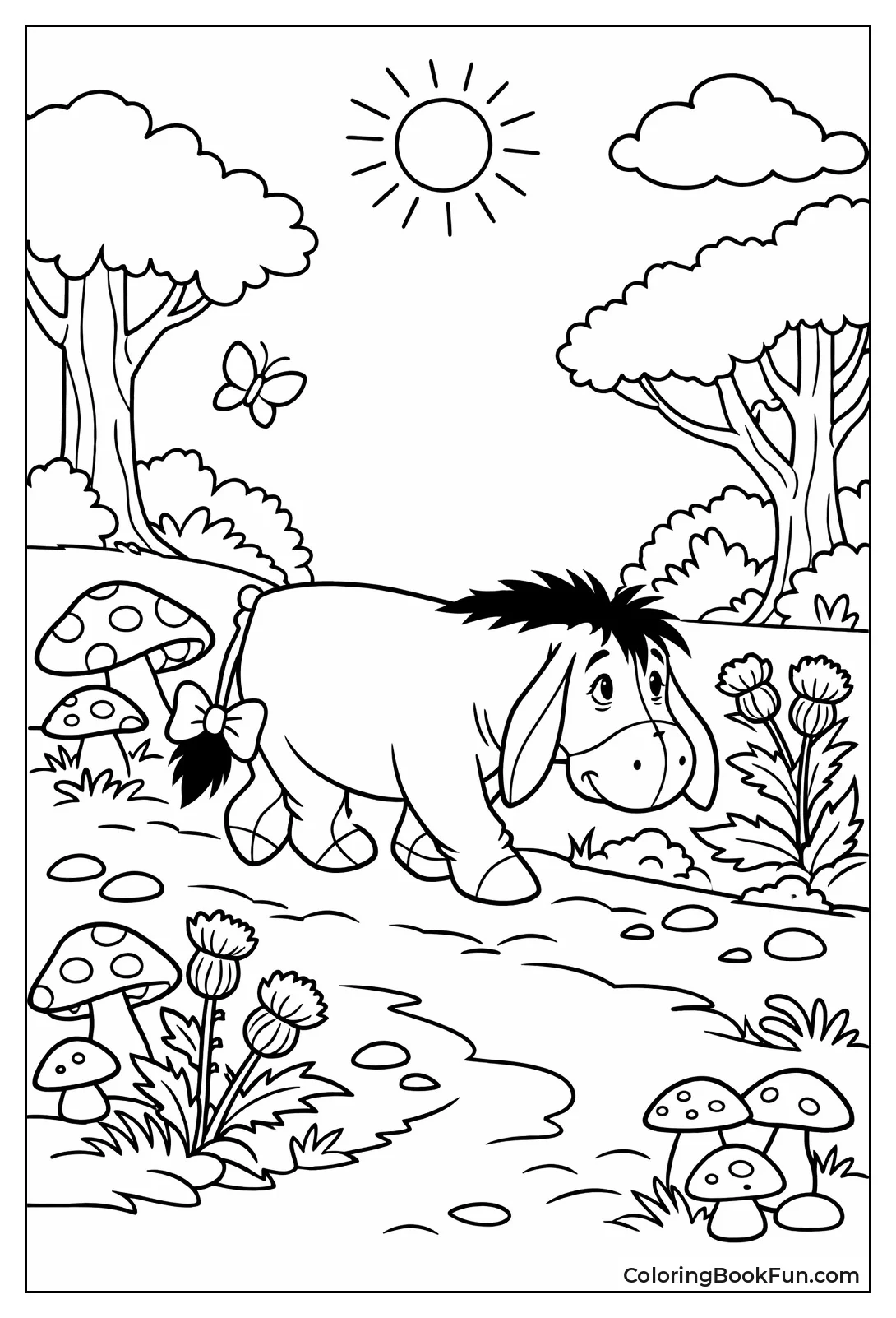 Eeyore Walks Forest Path