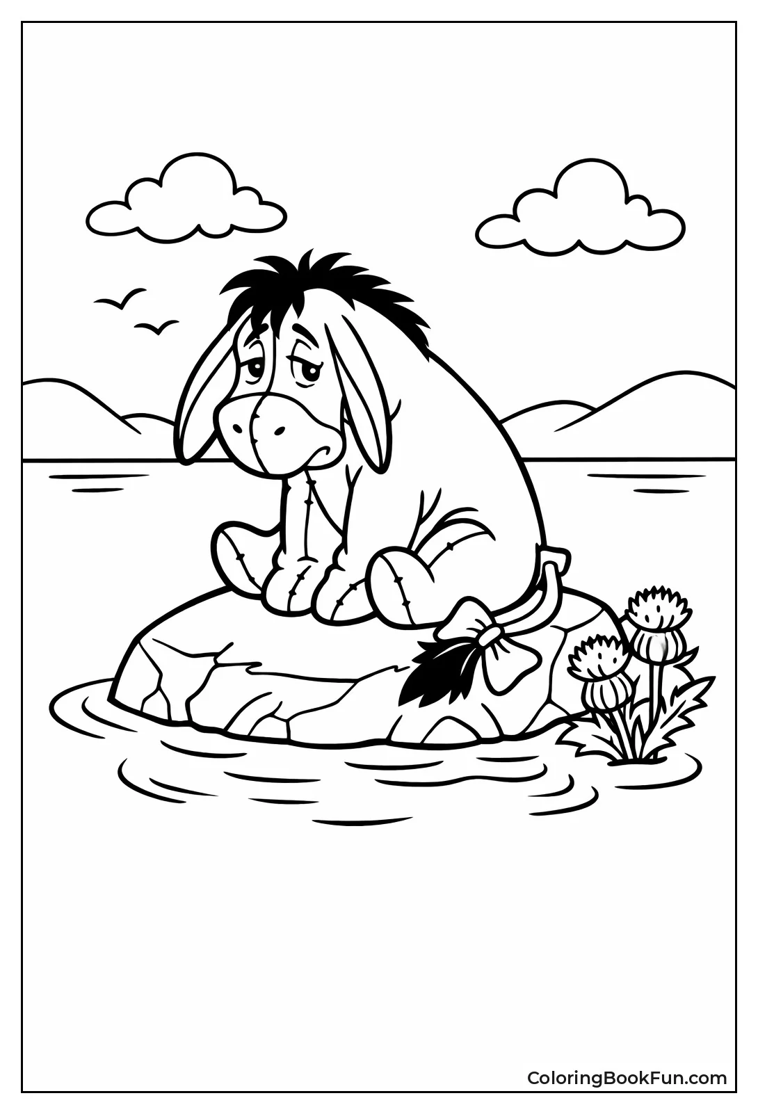 Eeyore Sits on Lake Rock