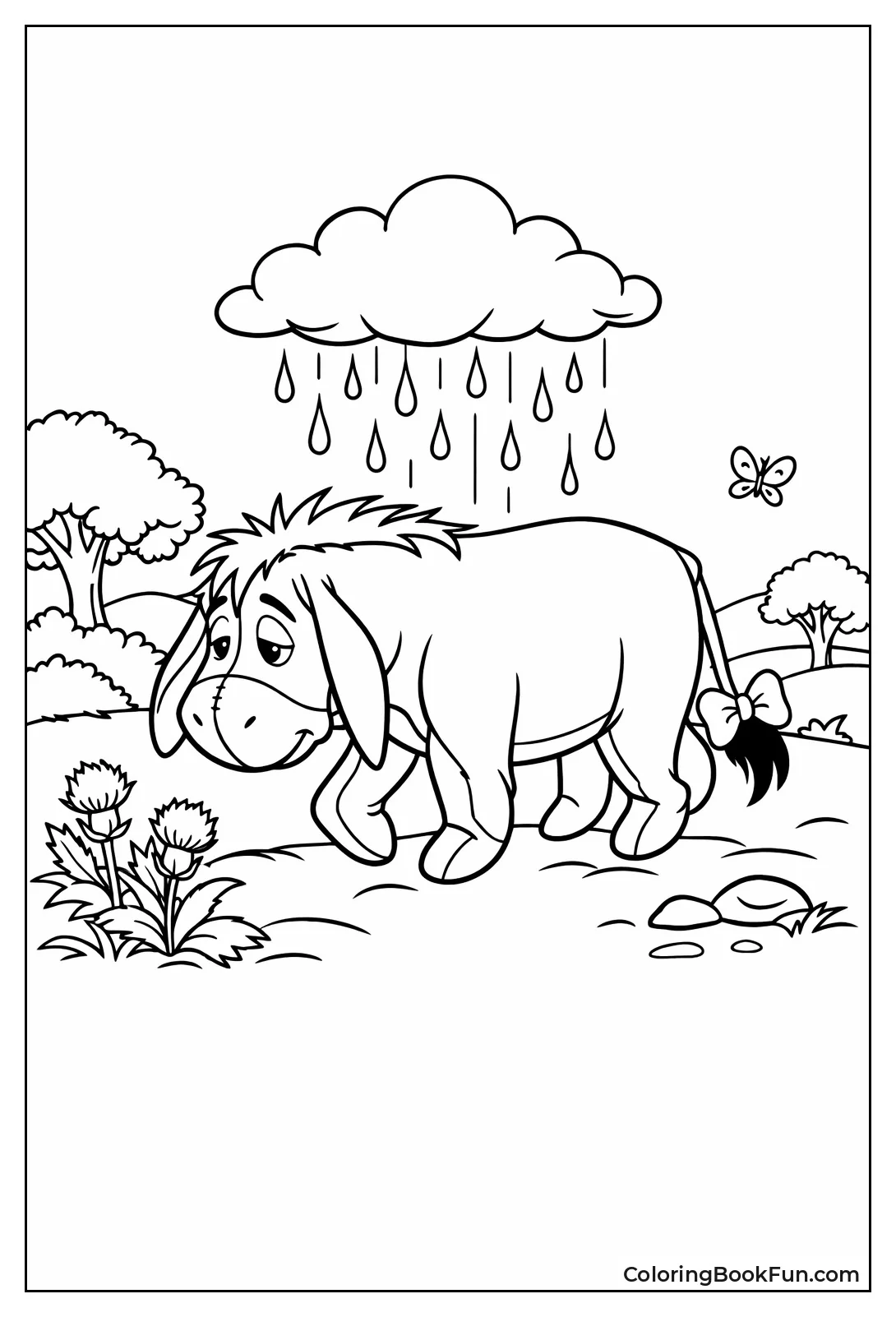 Rain Cloud Follows Sad Eeyore