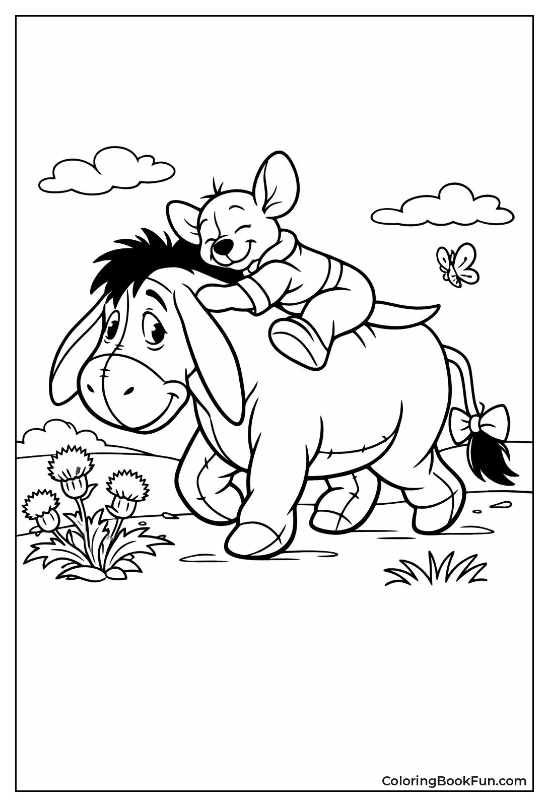 Roo Hugs Eeyore Neck