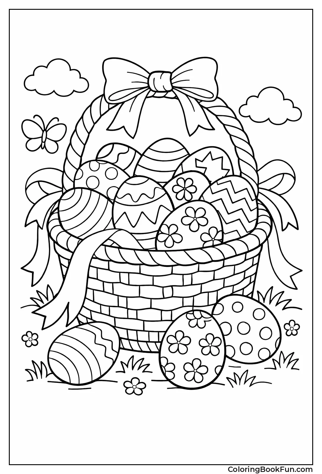 Basket Full of Easter Eggs