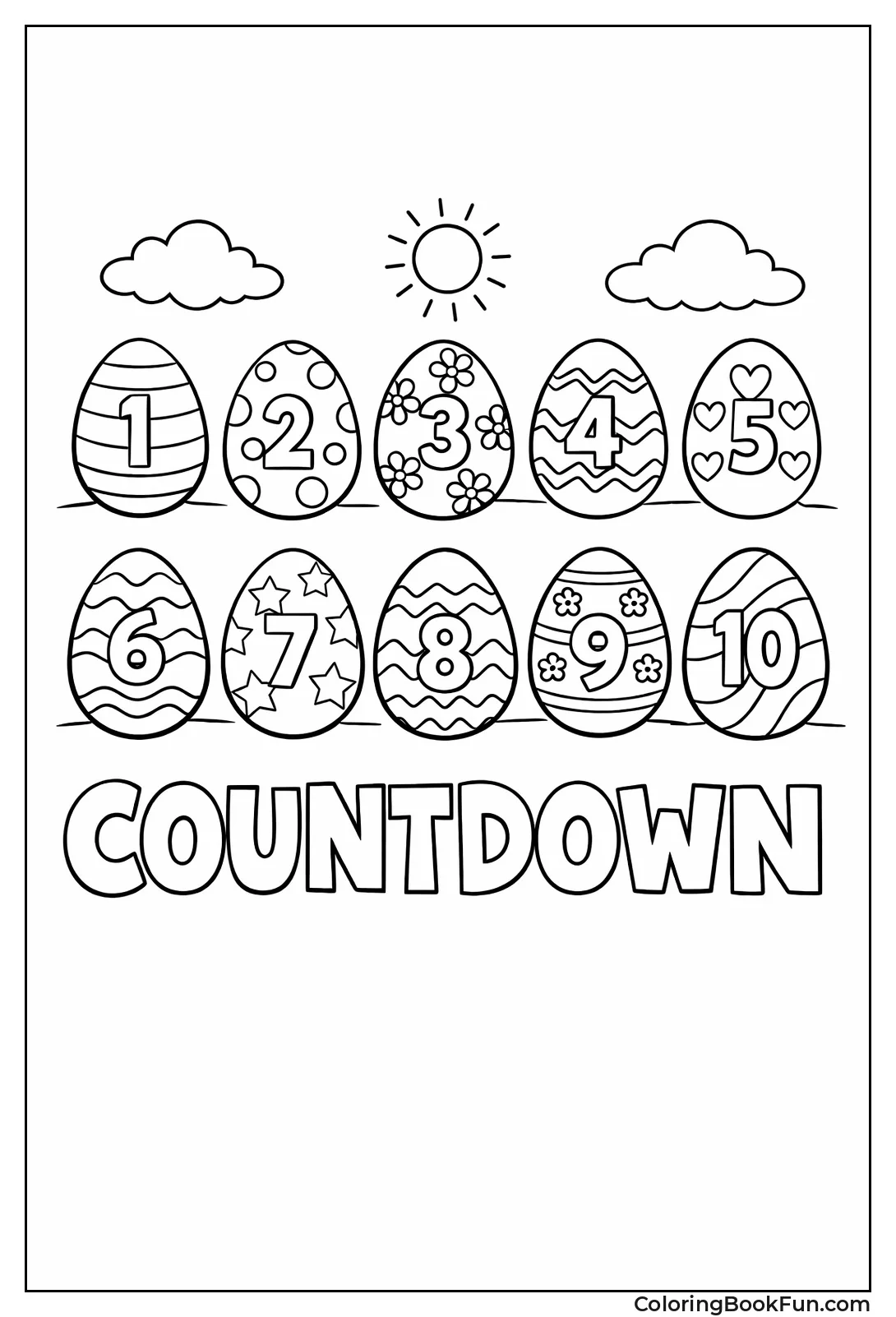 Numbered Eggs Countdown Calendar