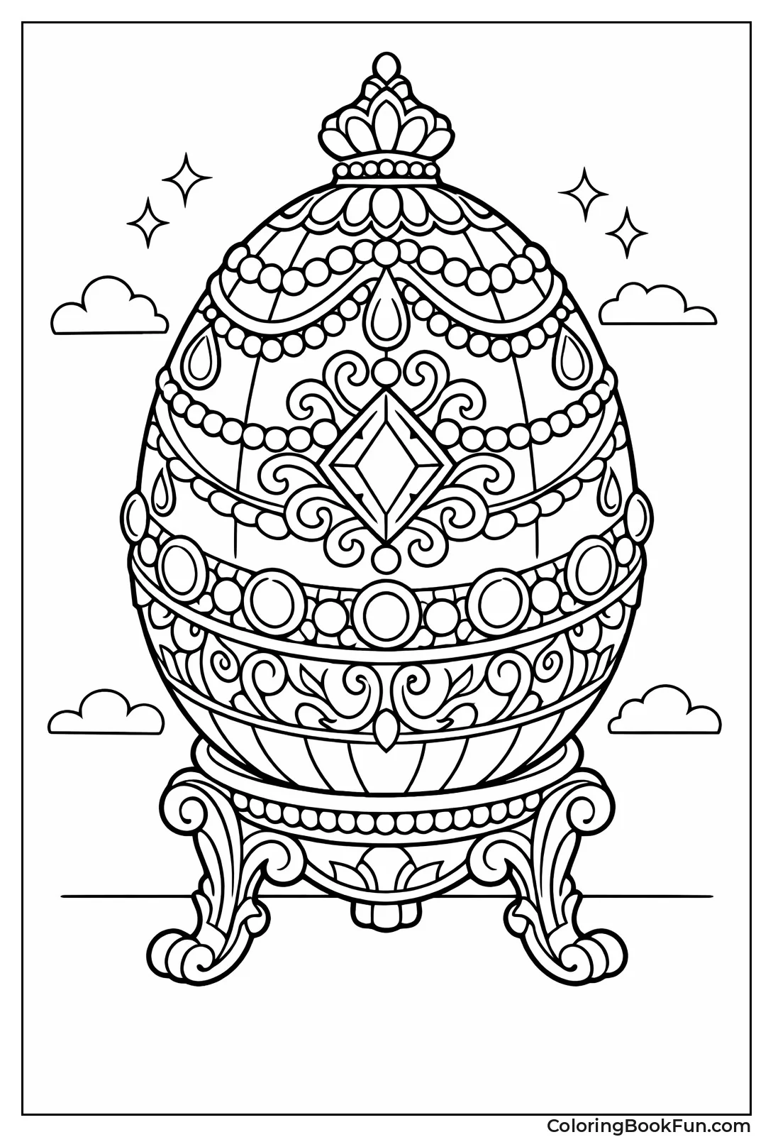 Fancy Egg with Gems Pearls