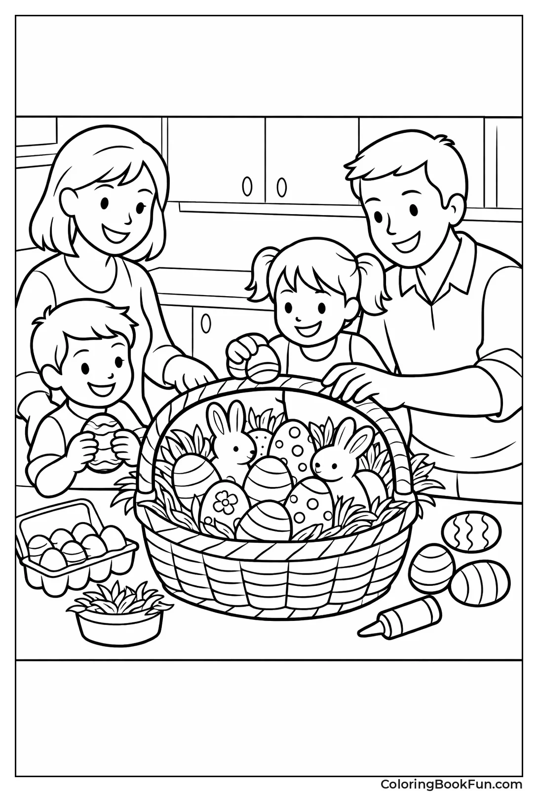 Family Packing Easter Basket