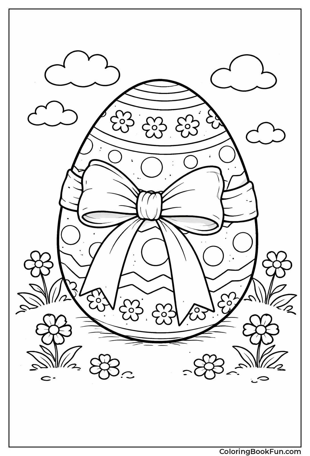 Egg Wrapped in Satin Ribbon