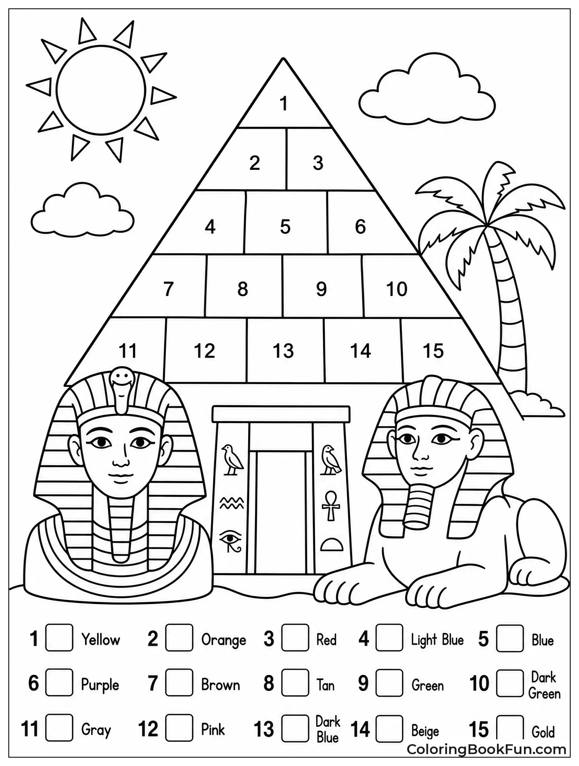 Numbered Color Pyramid
