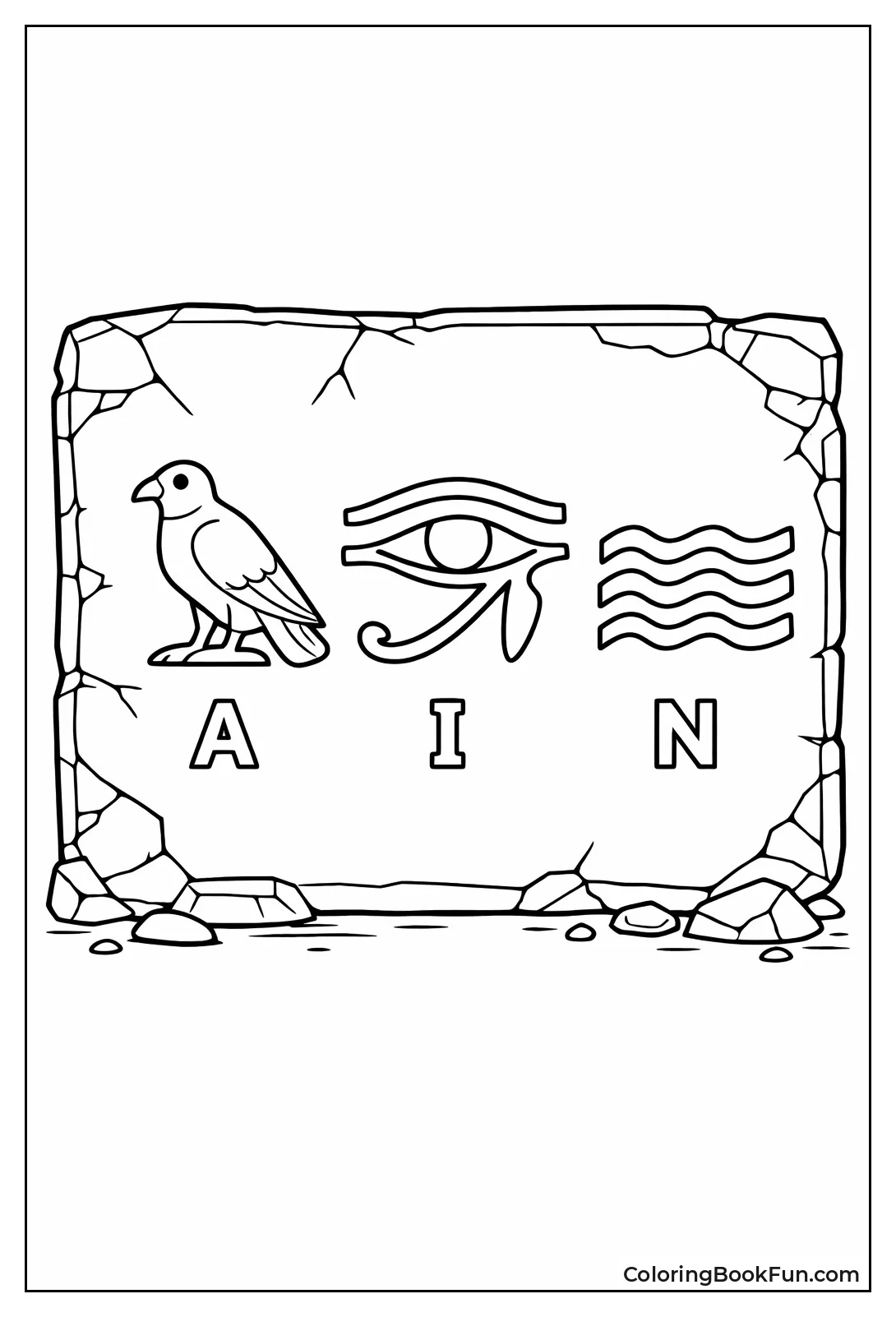 Hieroglyph Alphabet Stone