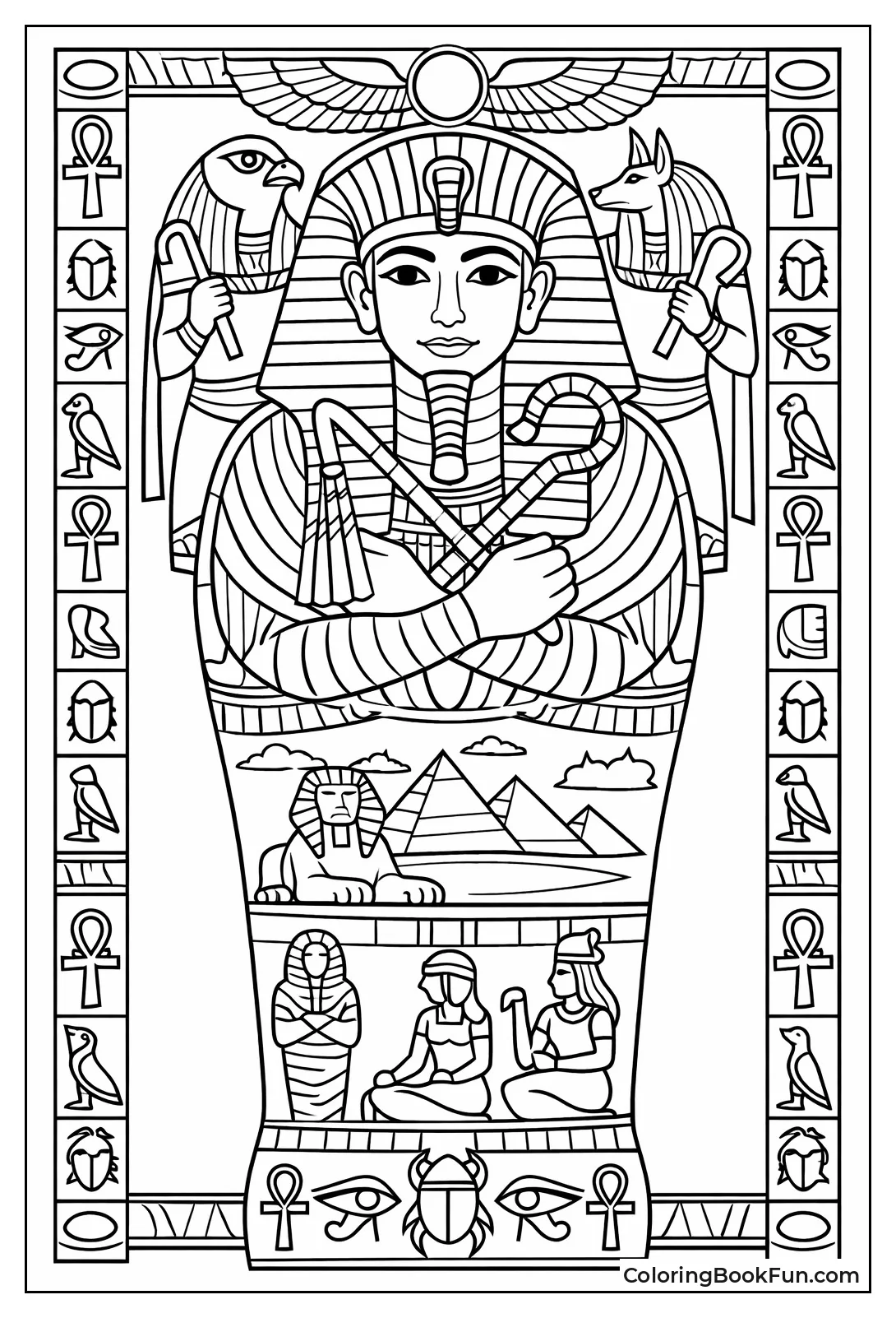 Patterned Sarcophagus Lid