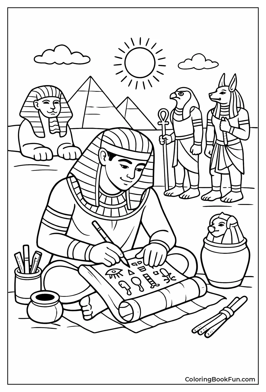 Scribe with Papyrus