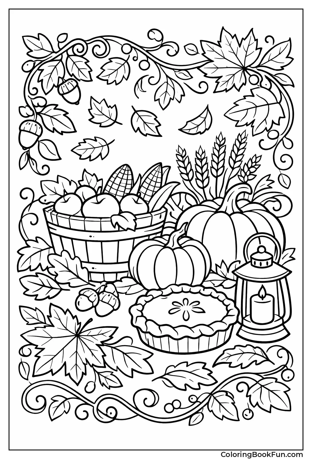 Leaves and Vines Swirl