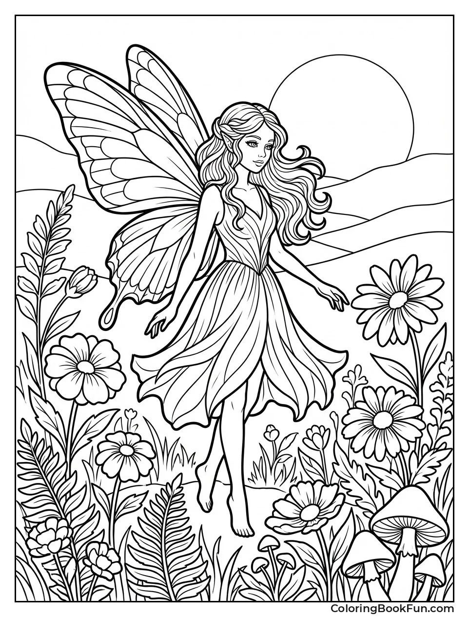 Elegant Fairy in Meadow