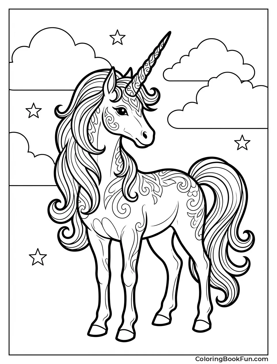 Elegant Unicorn Standing Proudly