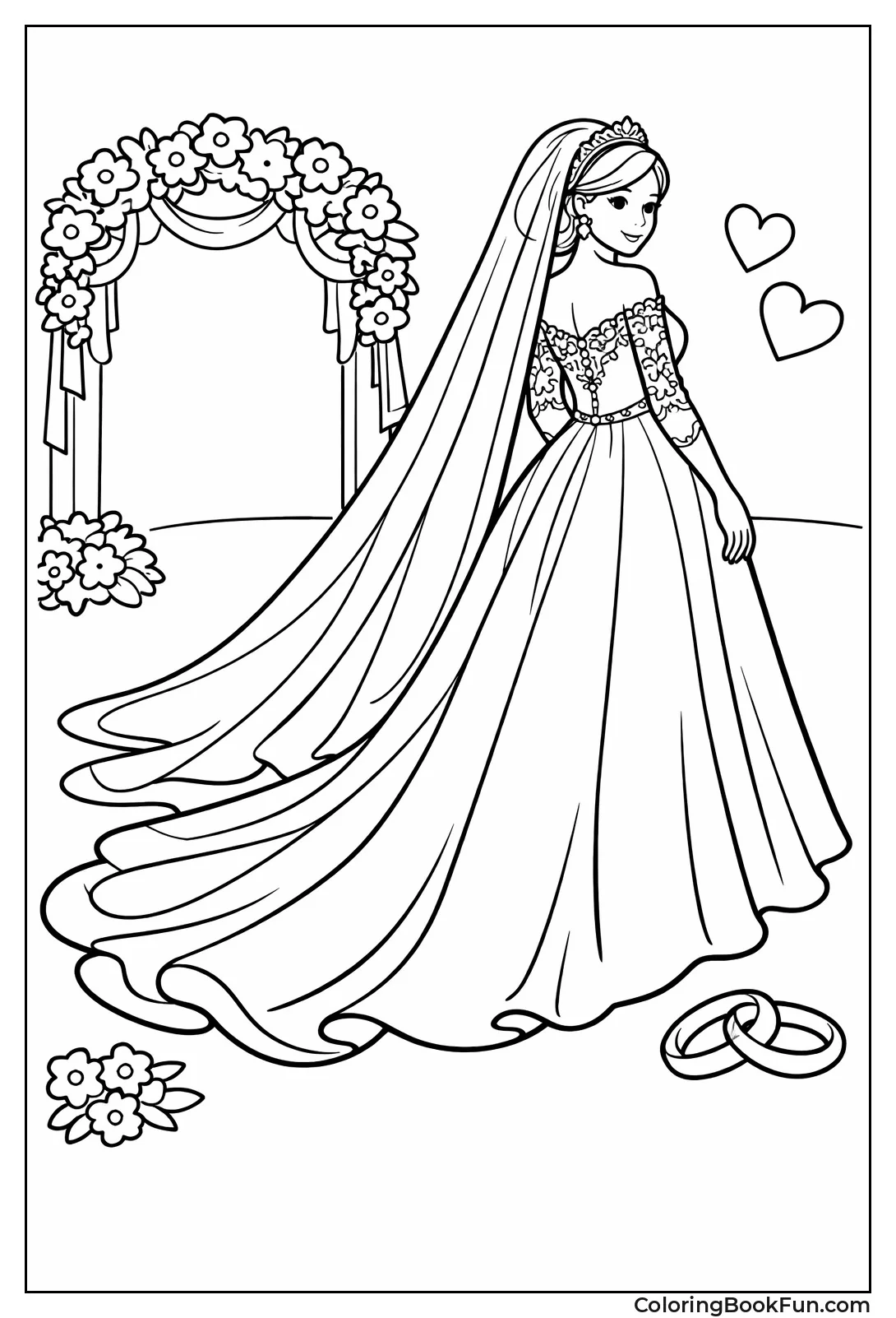 Flowing Wedding Dress with Train