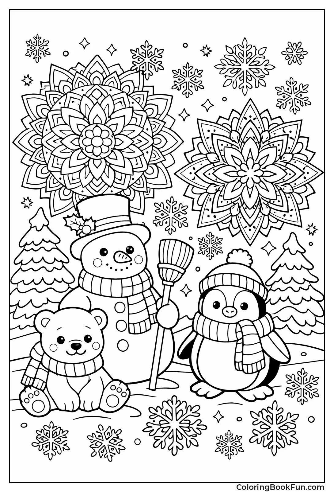 Elegant Snowflake Mandalas