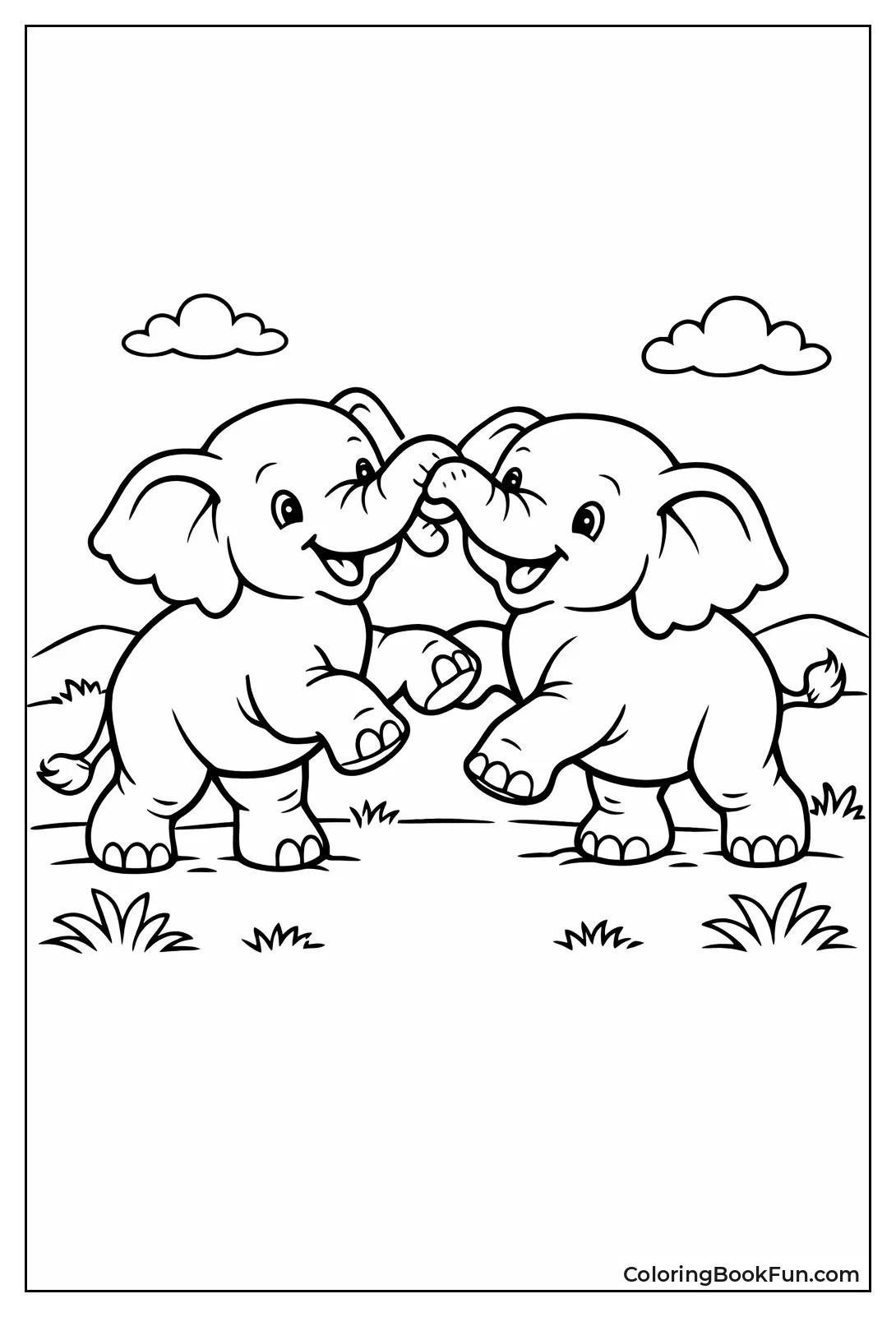 Juveniles Wrestle with Trunks