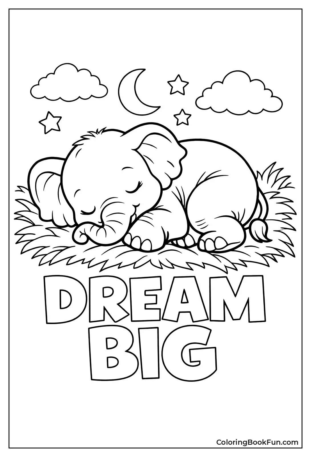 Baby Elephant Sleeps Peacefully