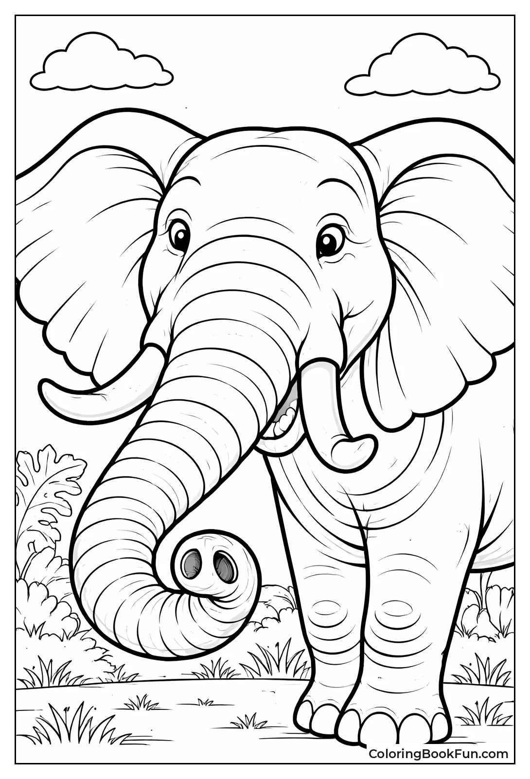 Tusks and Trunk Closeup