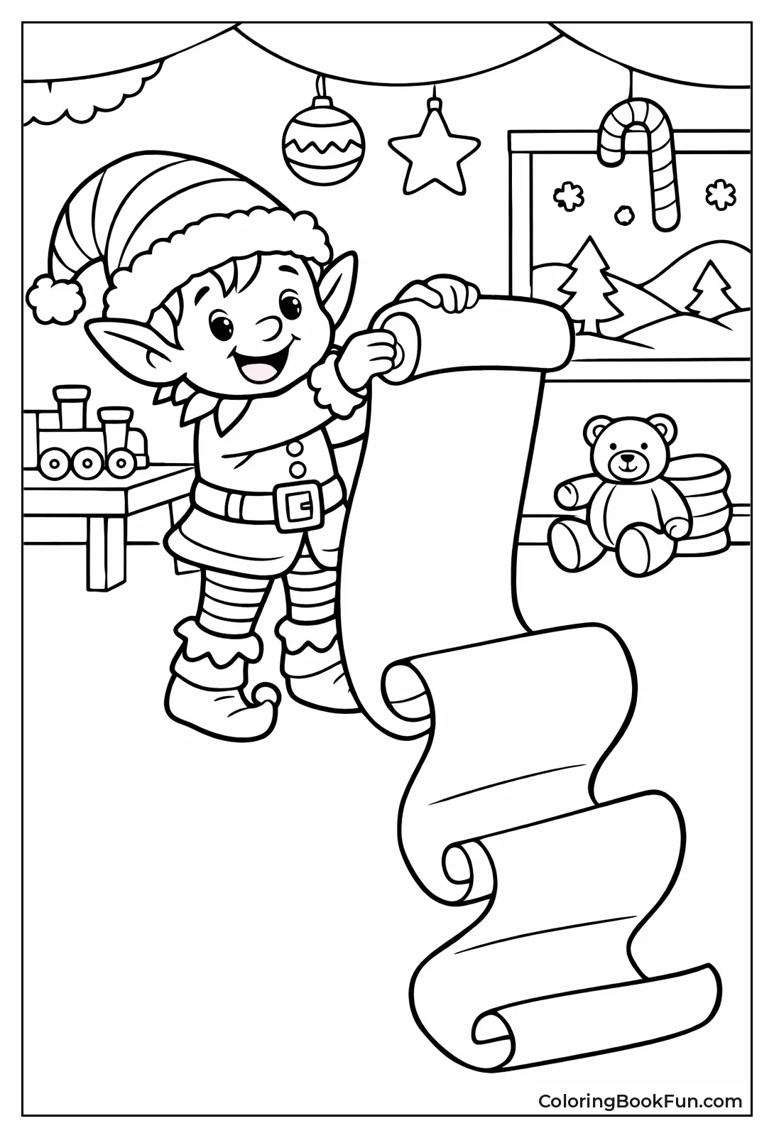 Elf Unrolling Naughty List