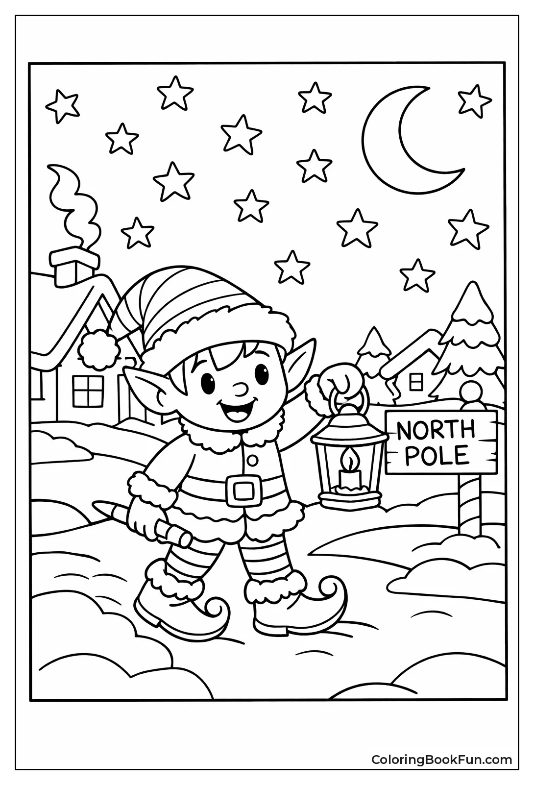 Elf Patrolling with Lantern