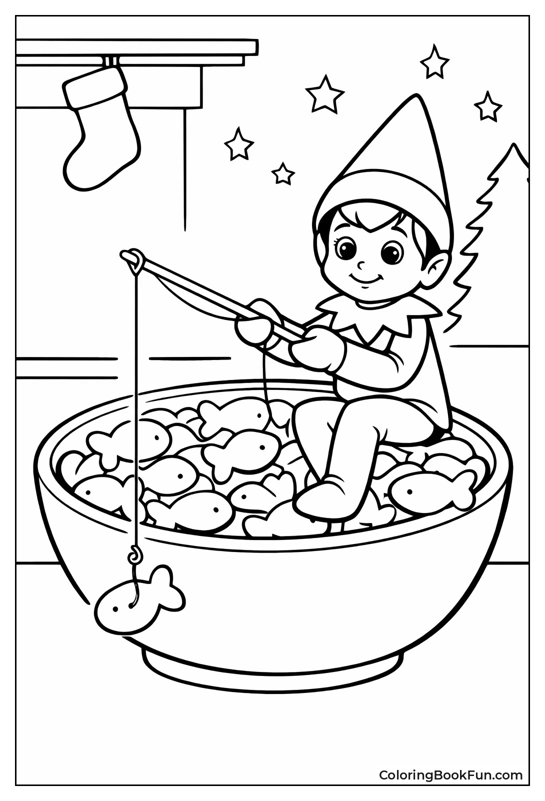 Elf Fishing in Goldfish Bowl