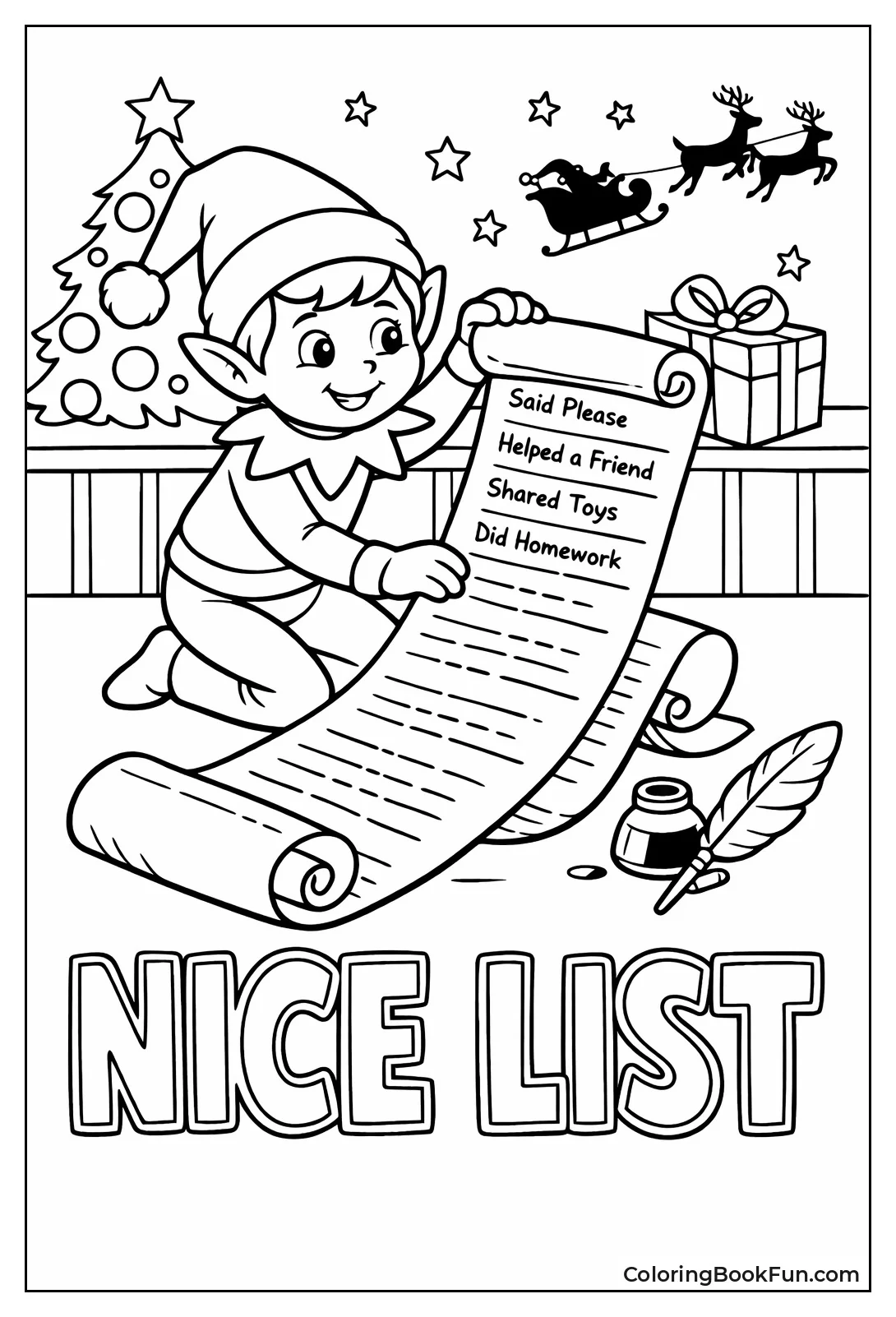 Elf Unrolling Nice List