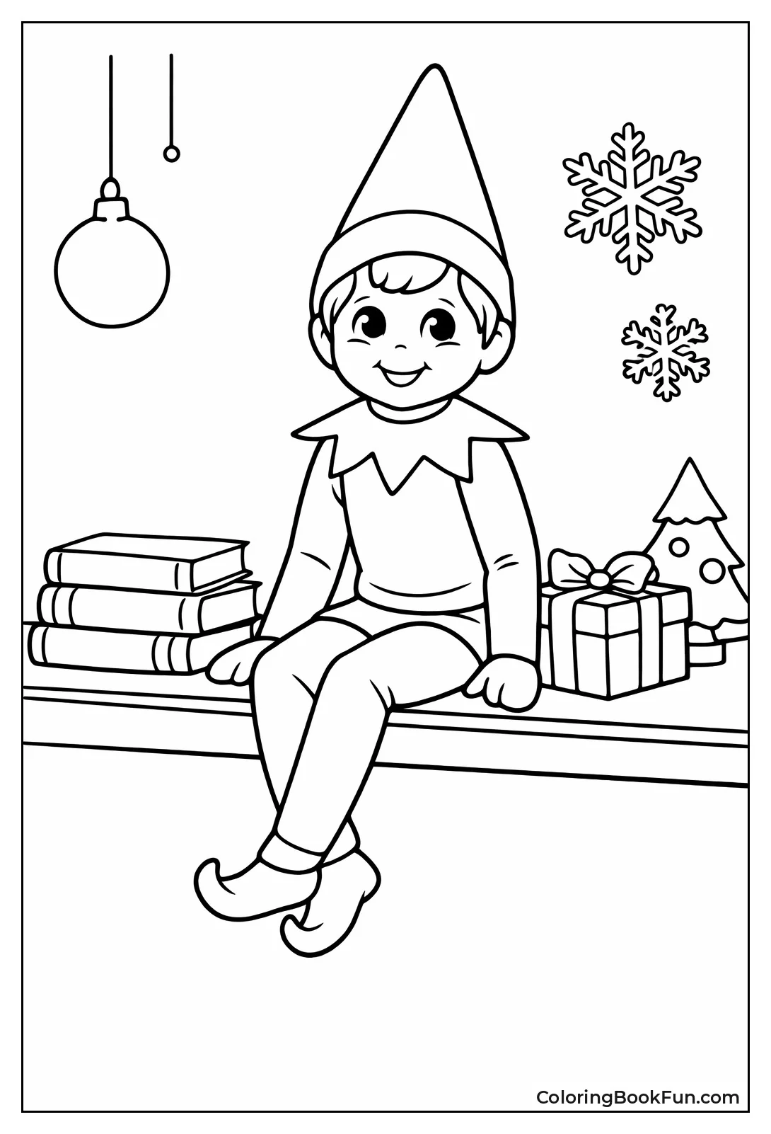 Realistic Elf Posed on Shelf