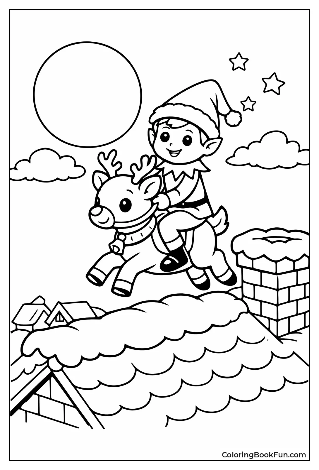 Elf Riding Tiny Reindeer