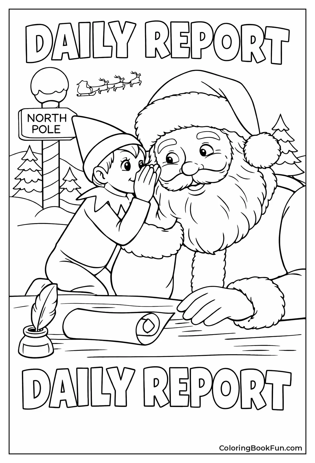 Elf Reporting to Santa