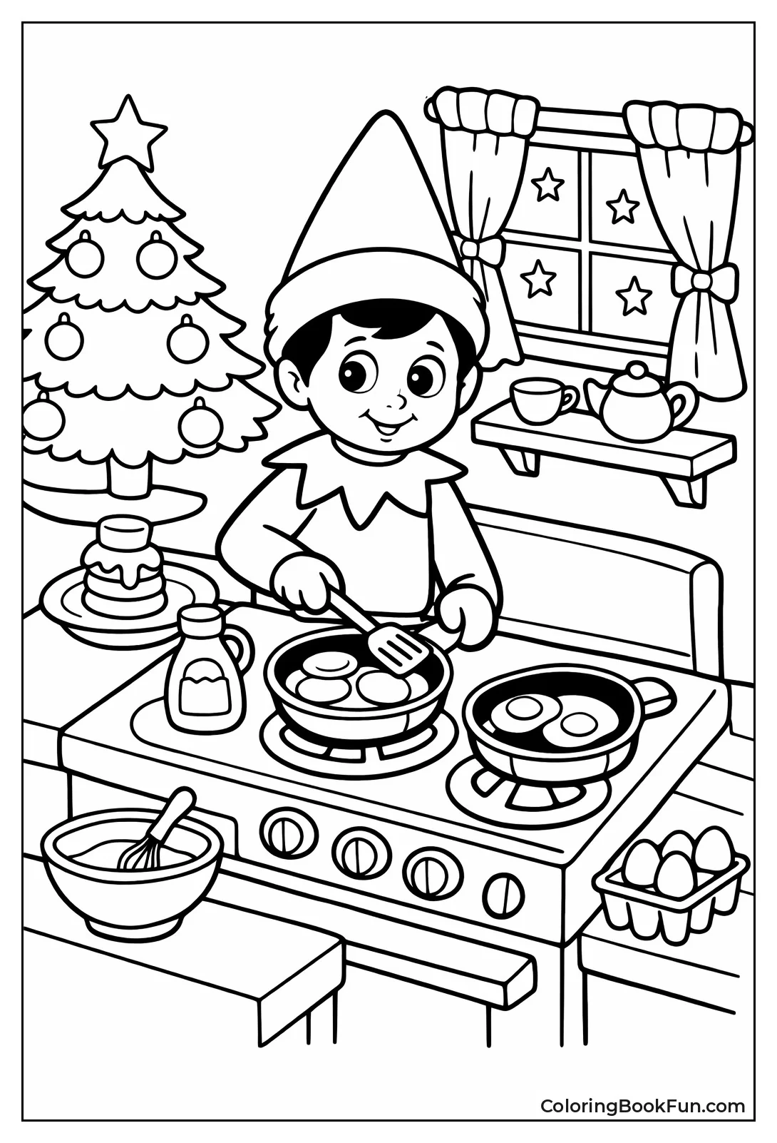 Elf Cooking Tiny Breakfast