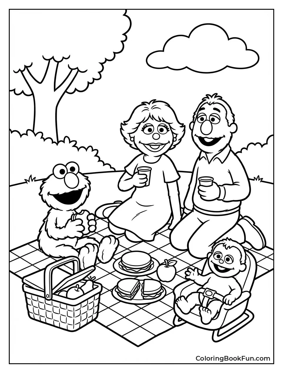 Elmo Picnics with Family