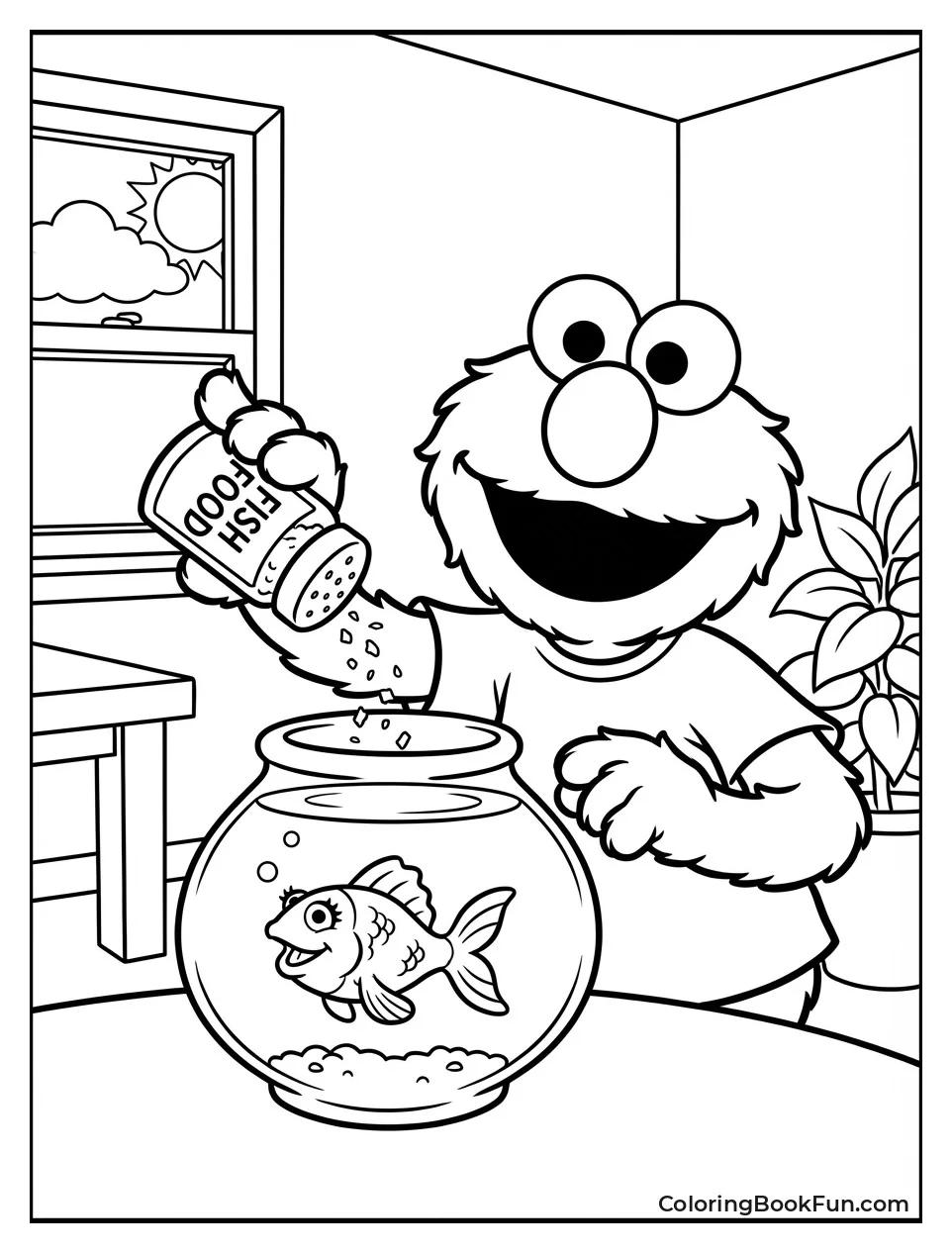 Elmo Feeds Dorothy Fish Food