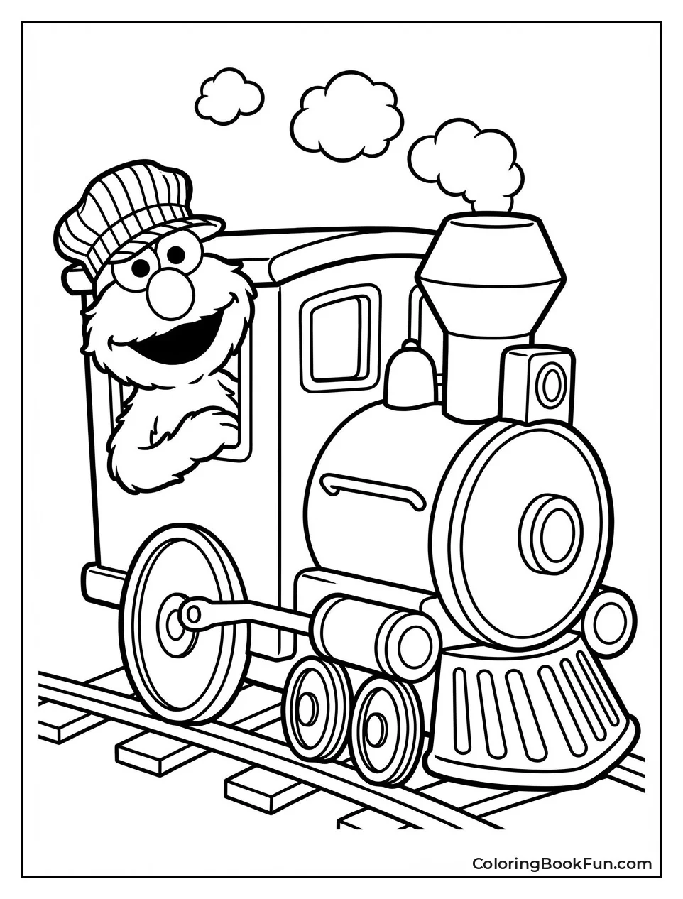 Elmo Drives Toy Train