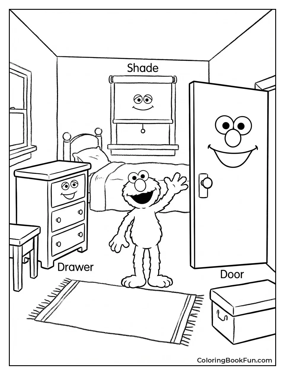 Elmo's Room with Furniture Friends