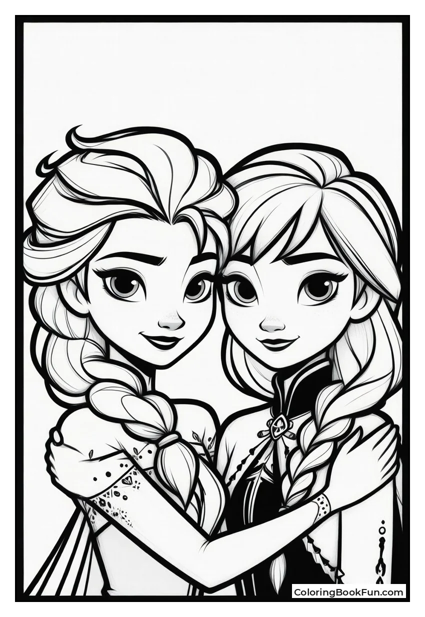 Elsa Hugs Anna Warmly