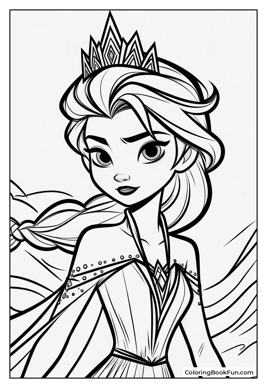 Elsa Crosses Dark Sea