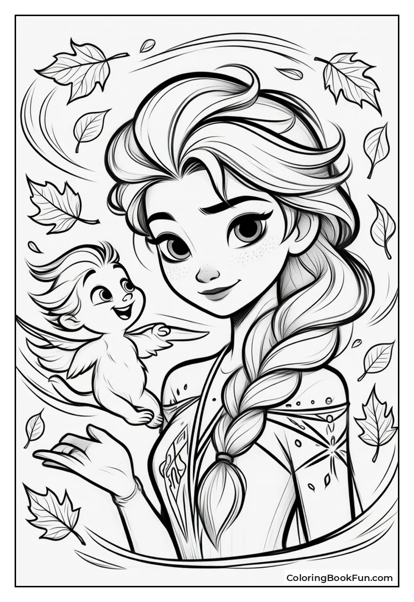 Elsa Plays with Wind Spirit