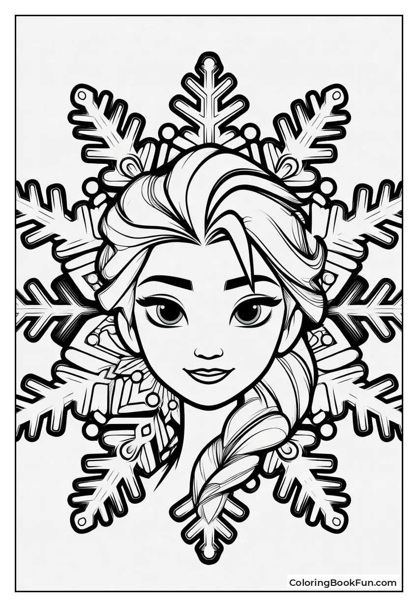 Elsa in Snowflake Mandala