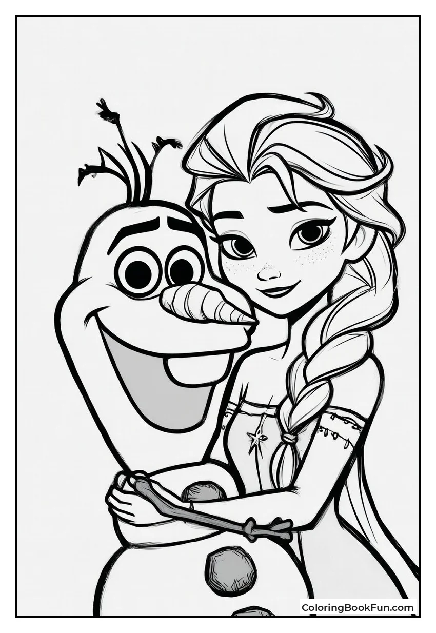 Elsa Olaf Embrace