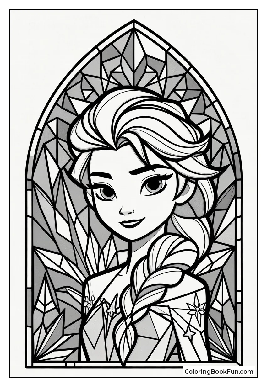 Elsa in Stained Glass