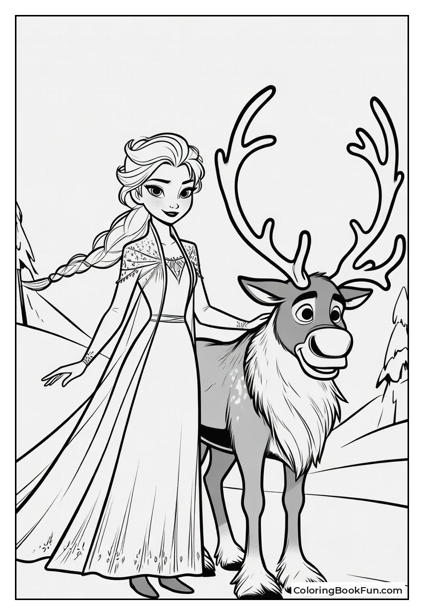 Elsa Pets Sven Reindeer