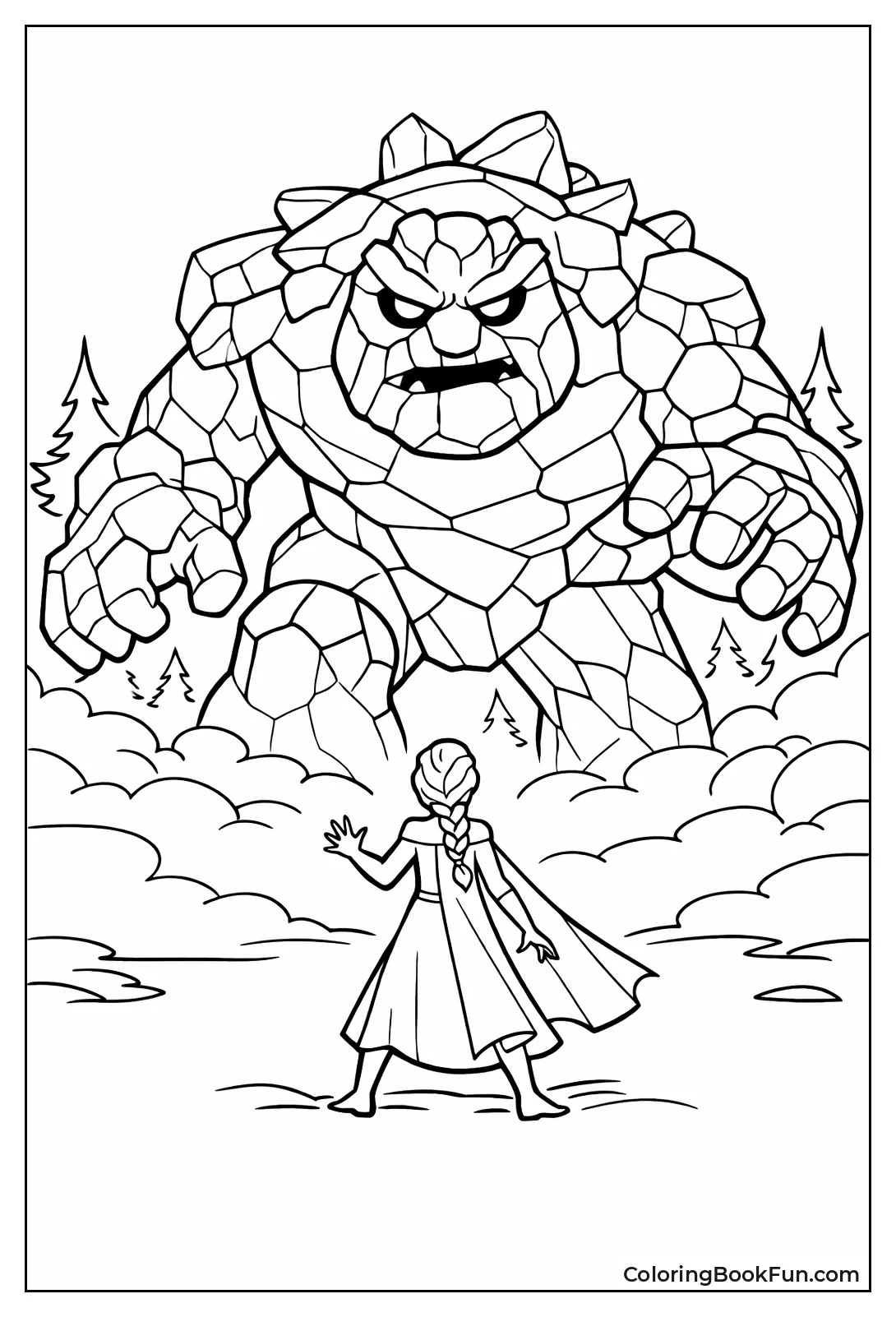 Elsa Faces Earth Giant