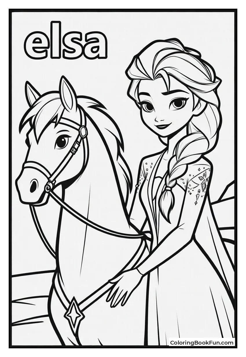 Elsa Rides Water Horse Nokk