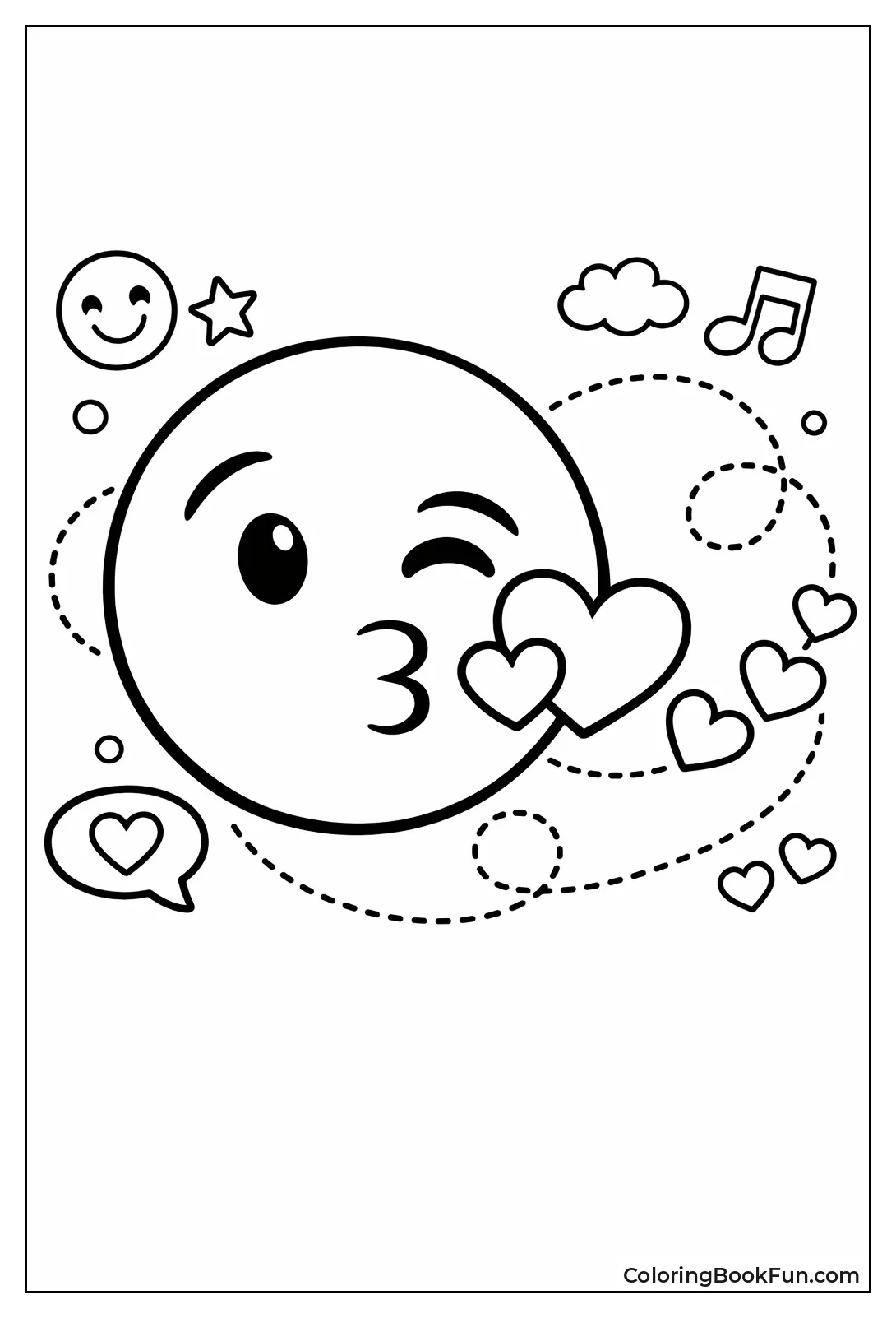 Blowing Heart Shaped Kiss