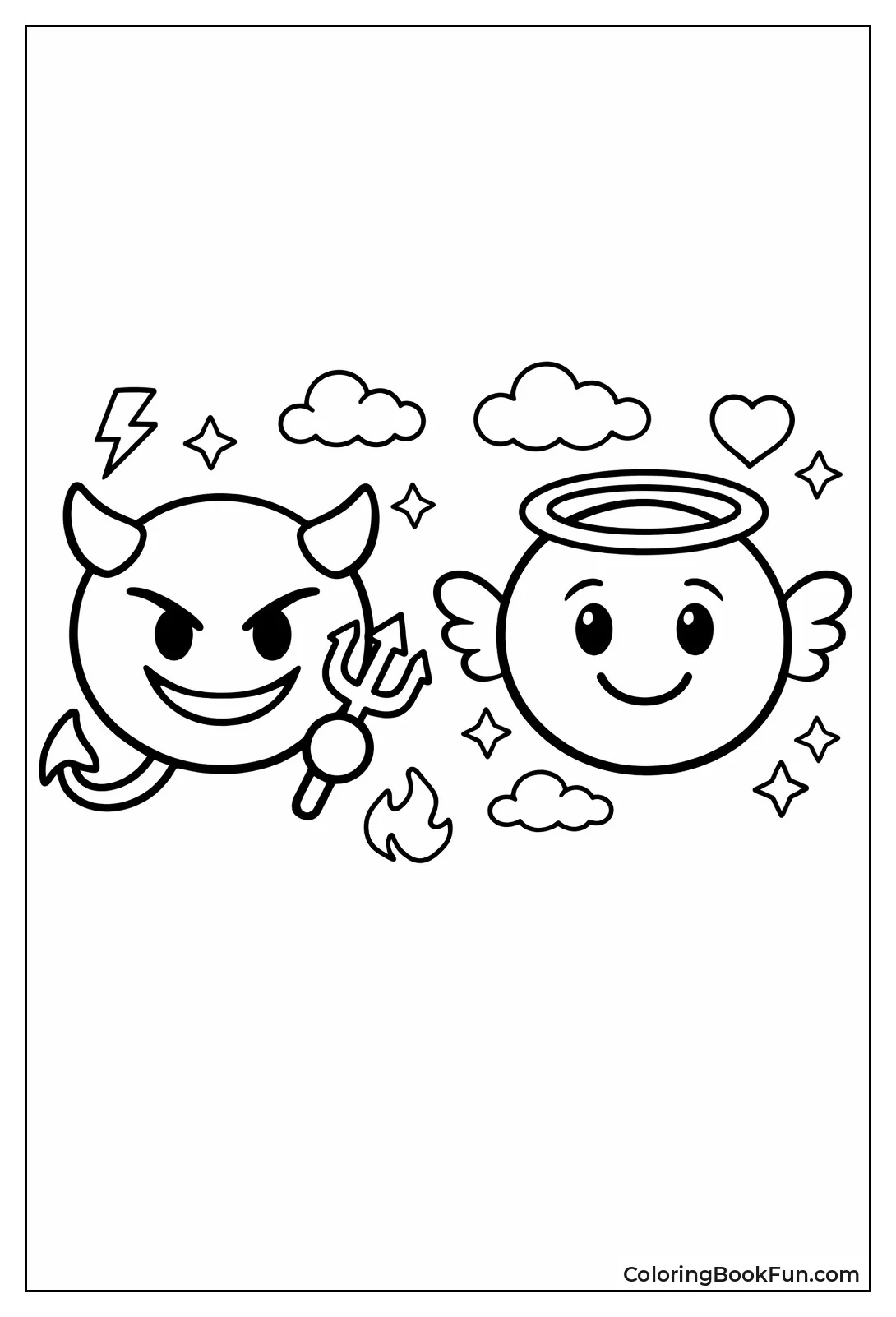 Mischievous Devil with Horns