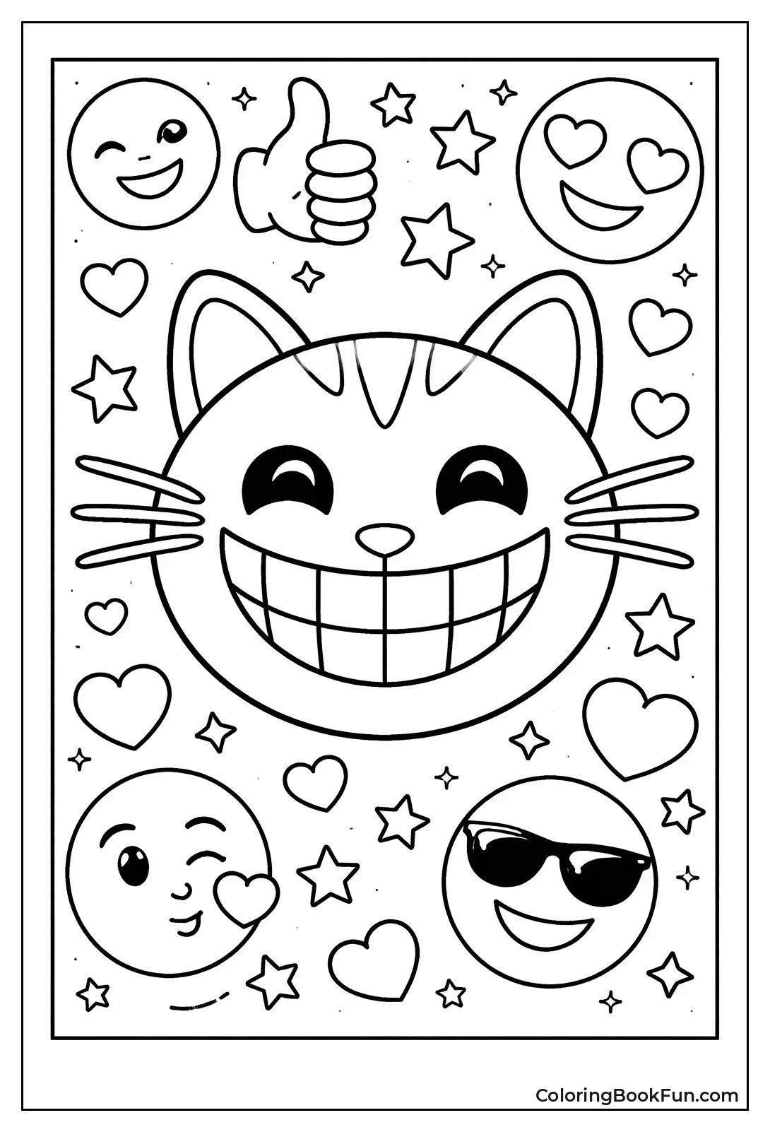 Grinning Cat with Whiskers