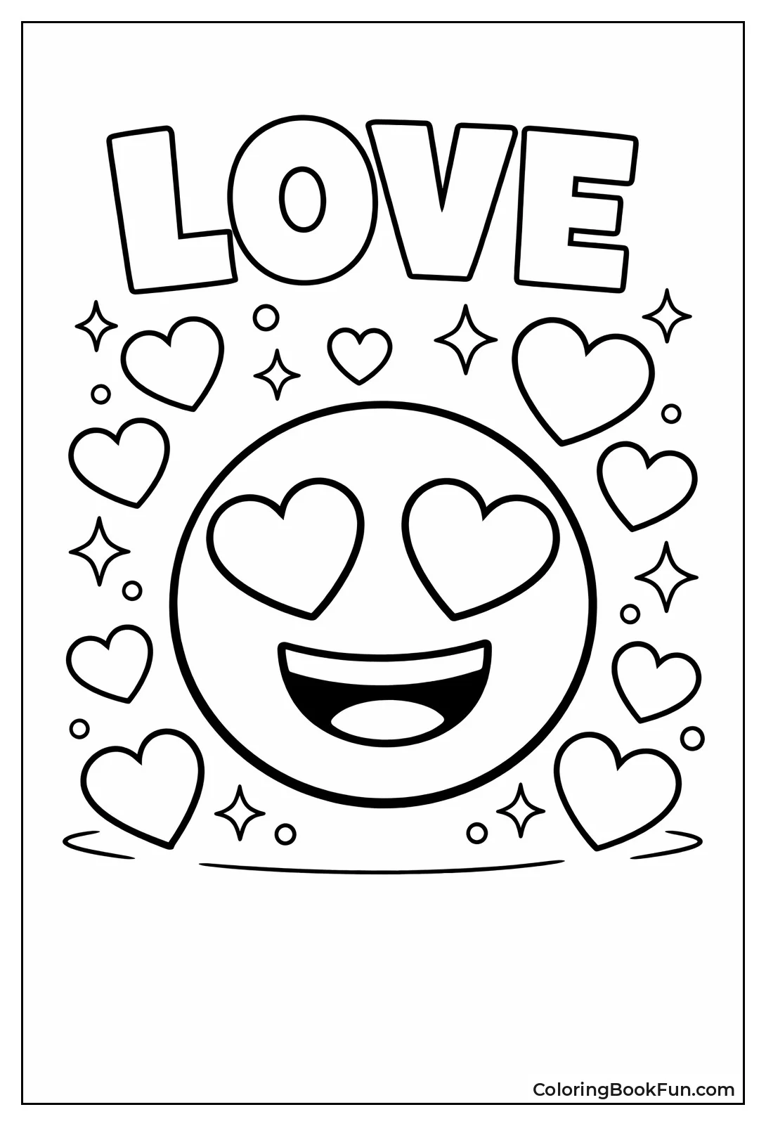 Heart Eyes with Sparkles